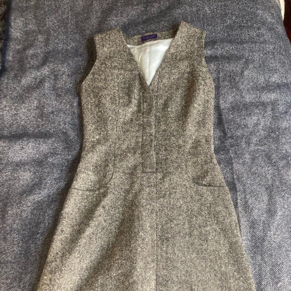 Future Ozbek Wool Dress in Gray